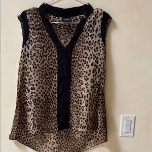 Nicole Animal Print V-Neck Blouse
